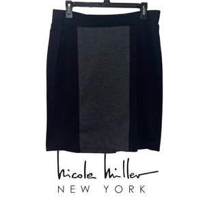 Nicole Miller Black & Gray Skirt